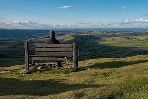 Man on Bench in Shropshire